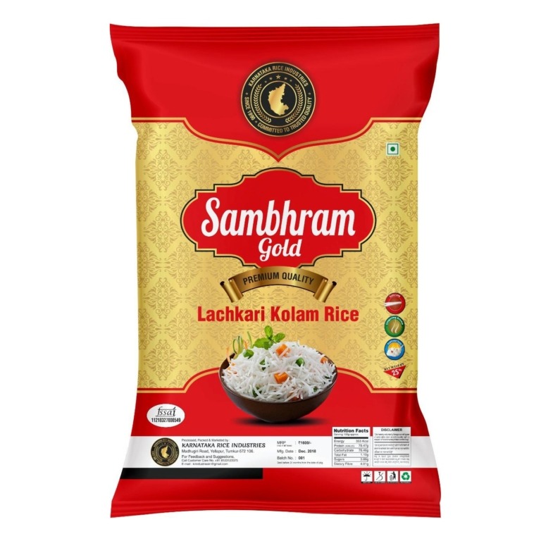 Sambhram Gold Lachkari Kolam Rice » Karnataka Rice Industries